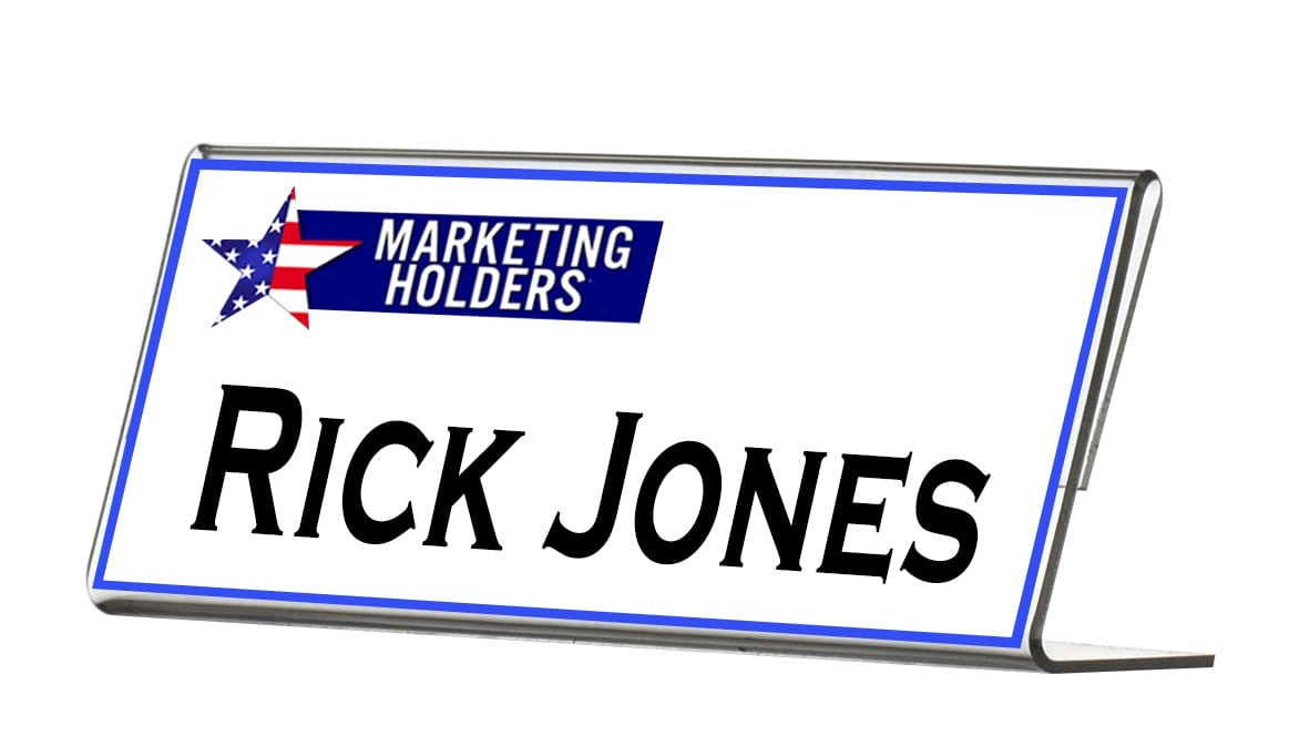 Sign Holder Photo Frame Slant Back Countertop Display Clear Acrylic Side Load