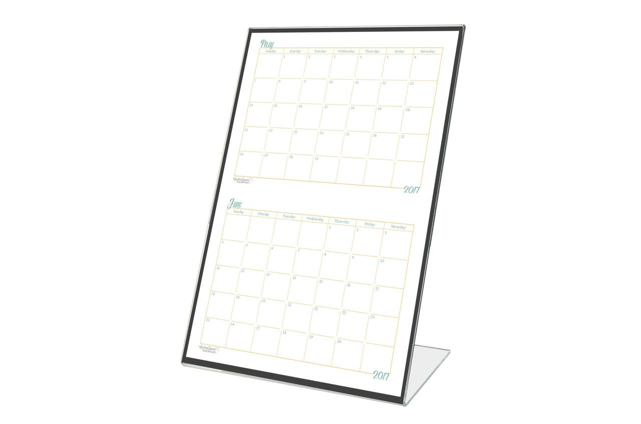 6"W x 9"H Sign Holder Menu Display Side Load Slant Back Holder