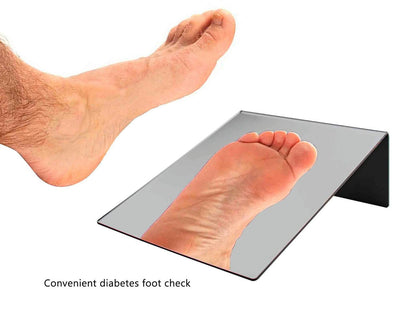 Eight by ten slanted Acrylic Vanity Mirror Countertop Lightweight with Foot