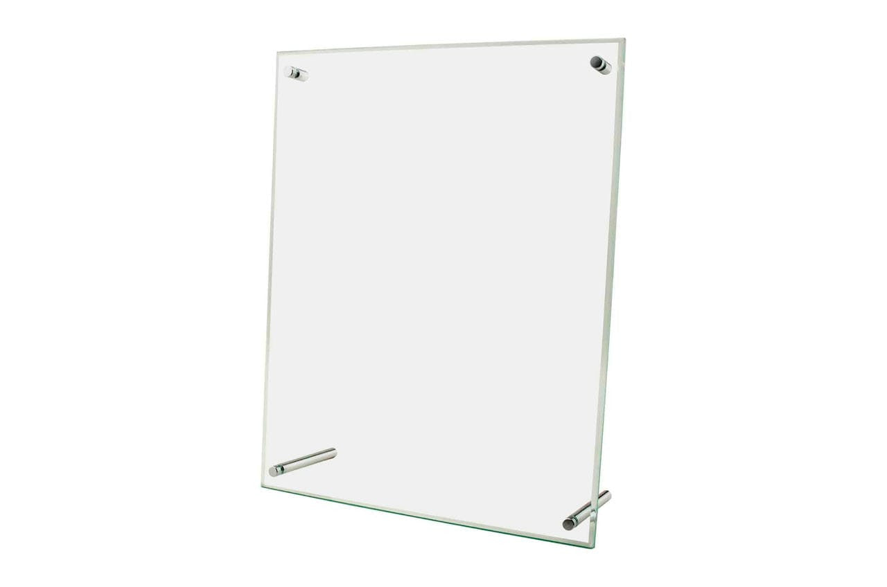 8.5"W x 11"H Euro Style Sign Holder Slant Back Green Edge Display