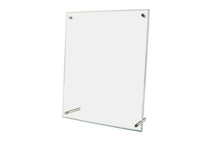 8.5"W x 11"H Euro Style Sign Holder Slant Back Green Edge Display