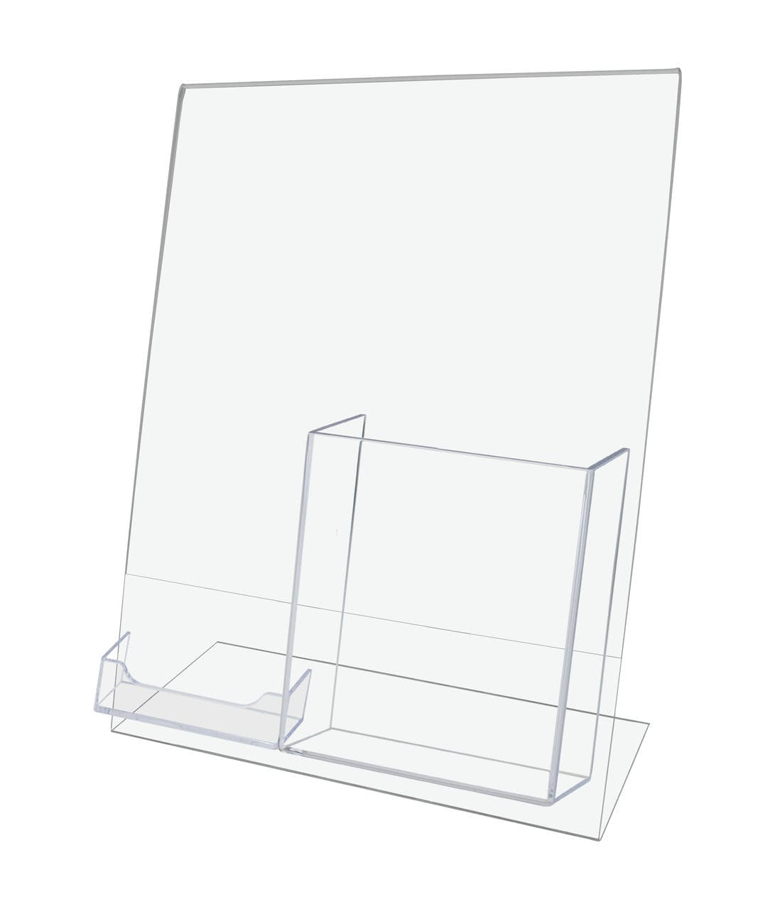 Eight and a Half Inches Wide by Eleven Inches High Slant Back Document Holder Card and TriFold Attachment