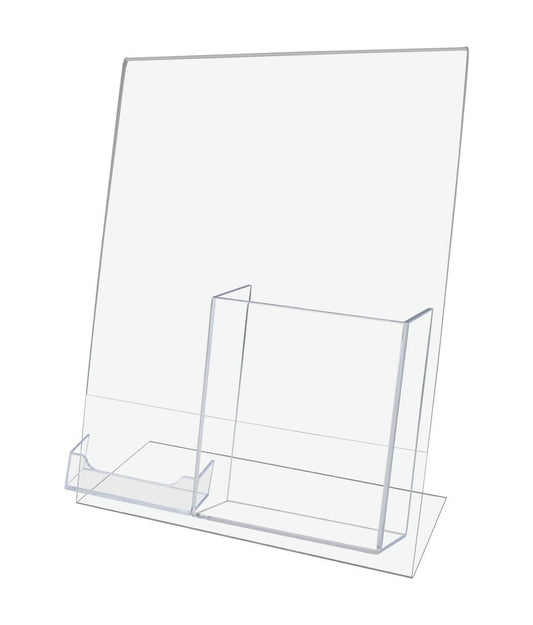 Eight and a Half Inches Wide by Eleven Inches High Slant Back Document Holder Card and TriFold Attachment