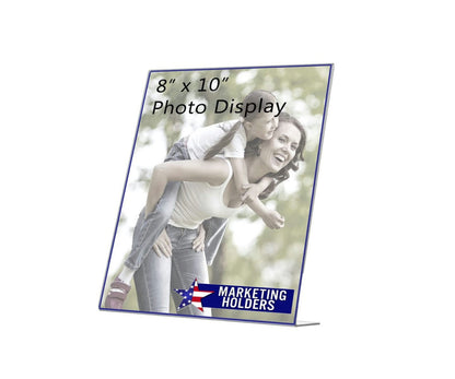 8"W x 10"H Sign Holder Menu Display Frame Slant Back Side Load