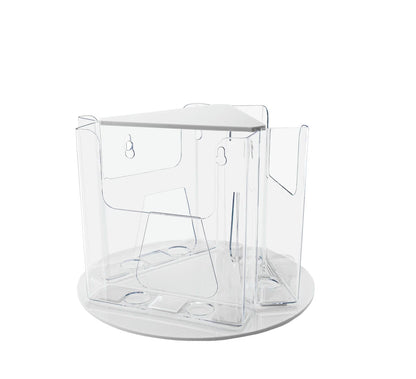 Rotating Brochure Holder for 6"W Bifolds Countertop Stand