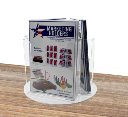 Countertop White Base Bifold Brochure Holder