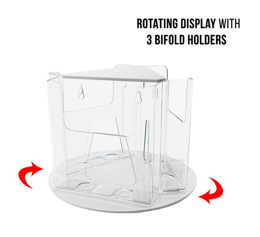 Rotating Brochure Holder for 6"W Bifolds Countertop Stand