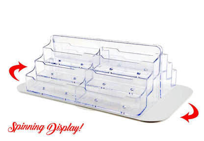 Spinning Business Card Holder 12 Pocket Countertop Display