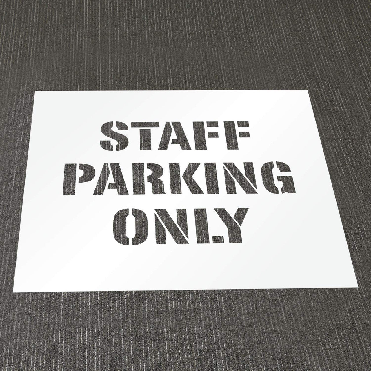 STAFF PARKING ONLY Stencil for Parking Lots Blacktops and Walls