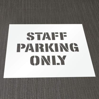 STAFF PARKING ONLY Stencil for Parking Lots Blacktops and Walls