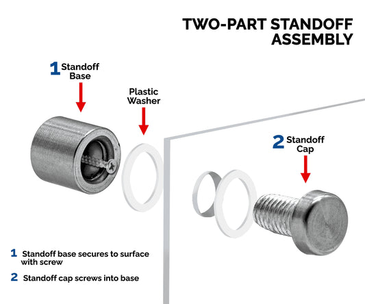 10" x  8" Wall Sign Holder Euro Style With Stainless Standoffs