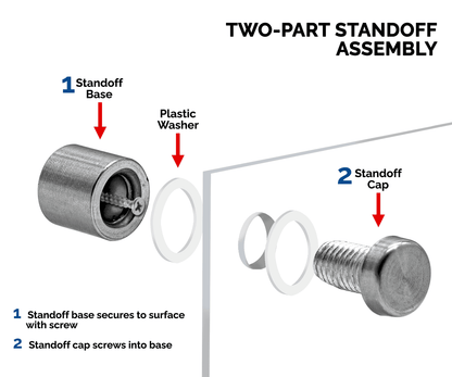 20" x 20" Wall Sign Holder Floating Graphic Poster Display