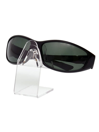 Slant Back Single Pair Eyewear Display Desk Organizer Stand with glasses