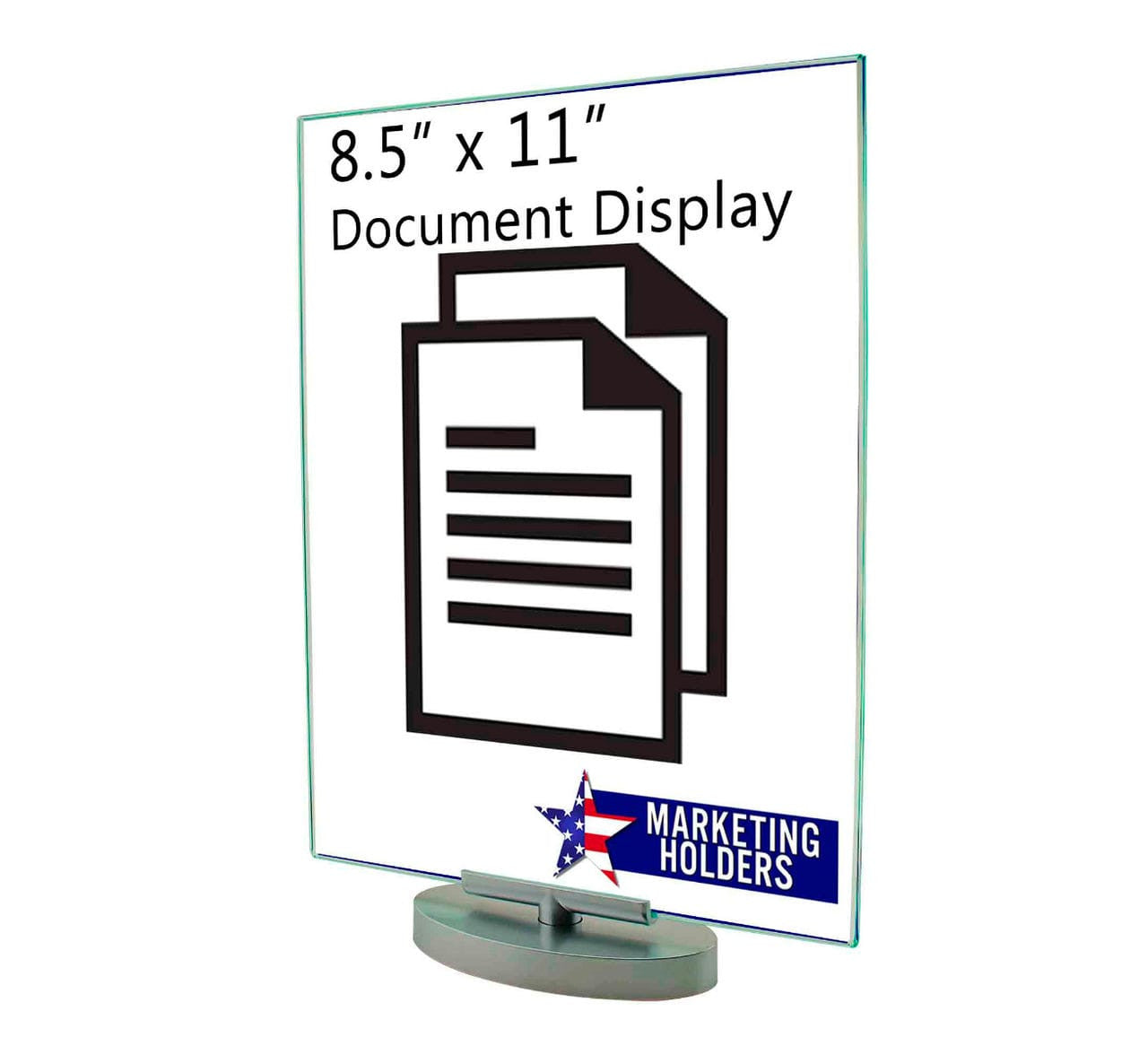Eight by Eleven Rotating Sign Holder with Swivel Base Clear Acrylic Tabletop Countertop literature