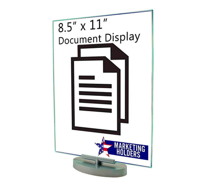 Eight by Eleven Rotating Sign Holder with Swivel Base Clear Acrylic Tabletop Countertop literature