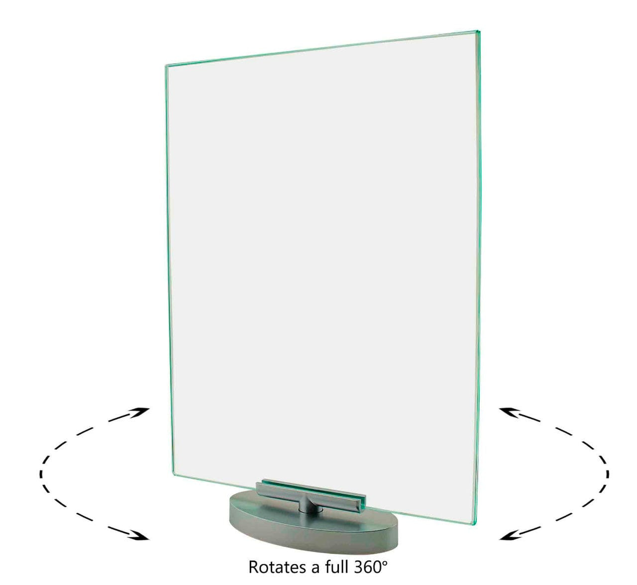 Eight by Eleven Rotating Sign Holder with Swivel Base Clear Acrylic Tabletop Countertop Display