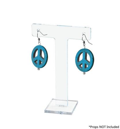 5"H T Bar Large Earring Stand Showcase Counter Display Acrylic