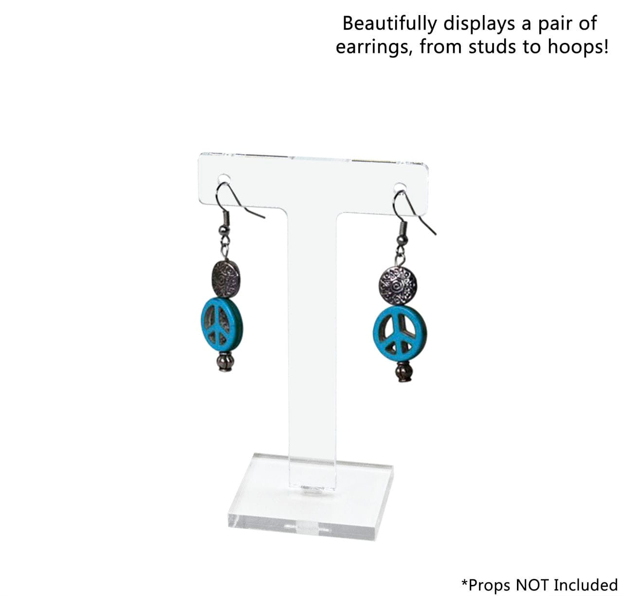 Ear bar small earring holder with earrings and verbiage text