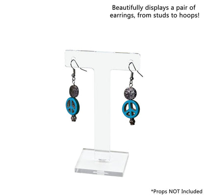 Ear bar small earring holder with earrings and verbiage text