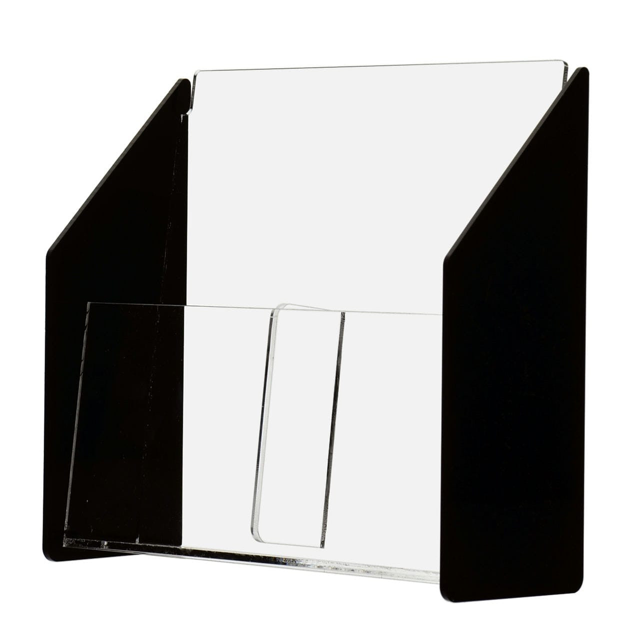 Two Pocket Clear Black Literature Holder