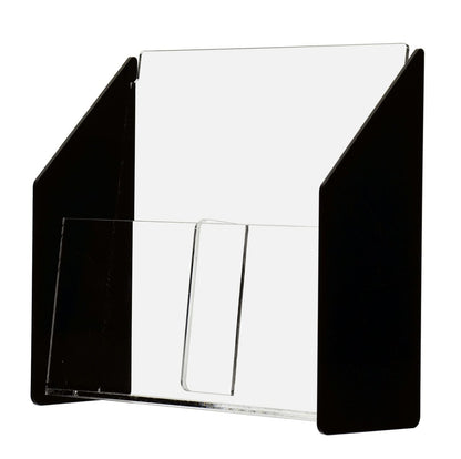 Two Pocket Clear Black Literature Holder