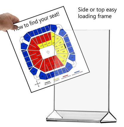 11"W x 17"H Sign Holder Tall Top Load Double Sided Table Tent