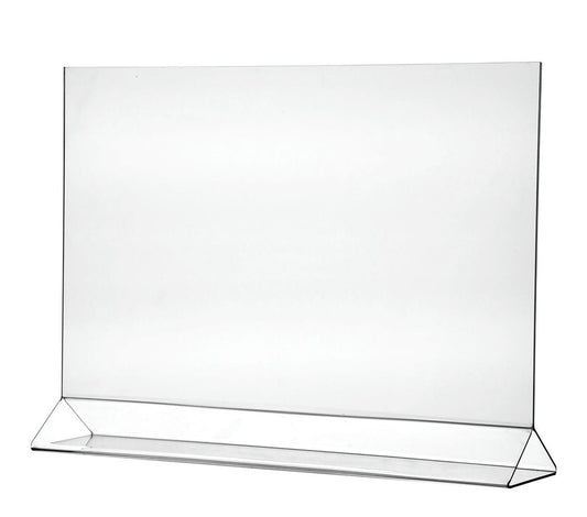 17"W x 11"H Sign Holder Top Load Double Sided Landscape Table Tent