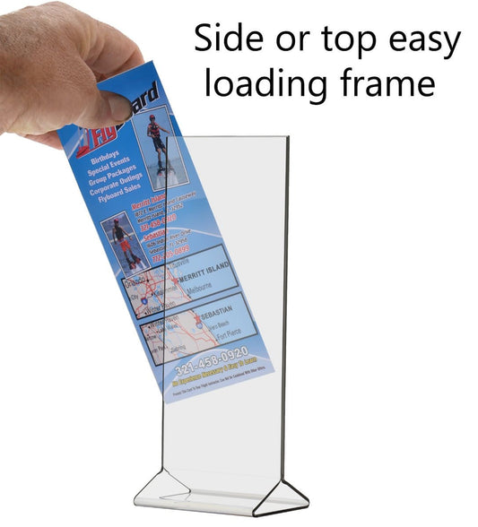 Top Load Sign Holder Double Sided Tabletop Ad Frame  with literature