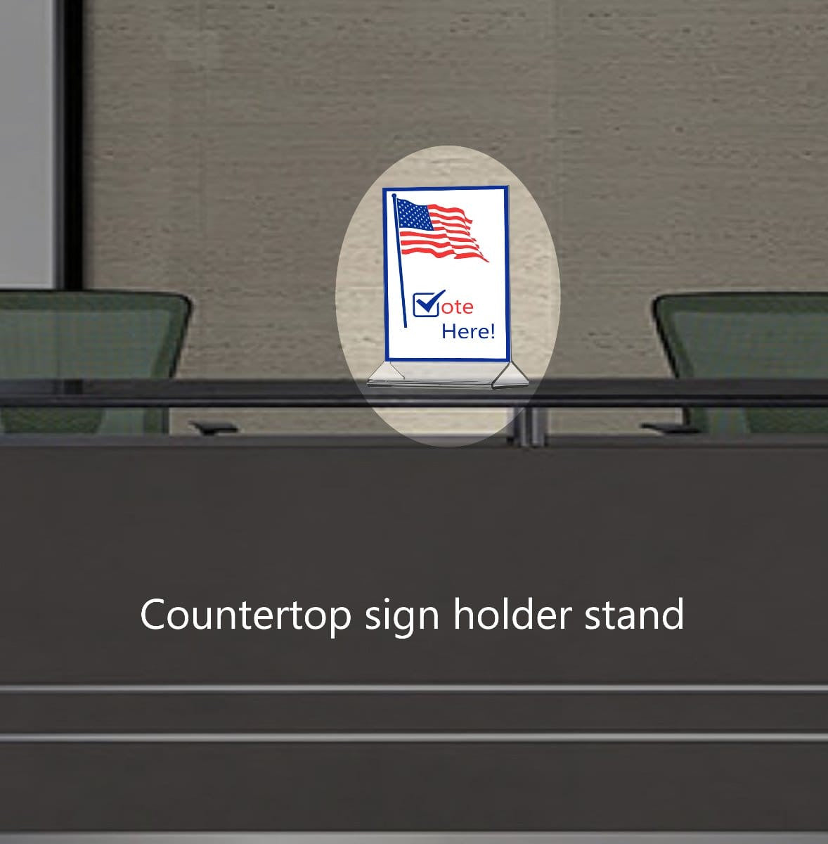 8.5"W x 11"H Sign Holder Top Load Double Sided Table Tent