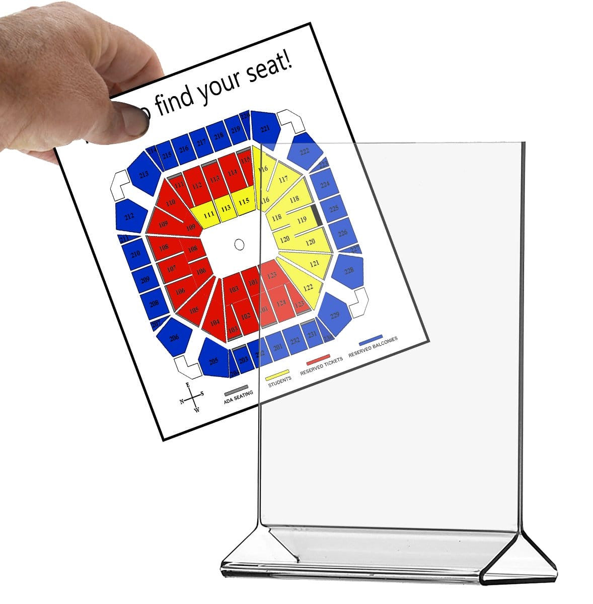 8.5"W x 11"H Sign Holder Top Load Double Sided Table Tent