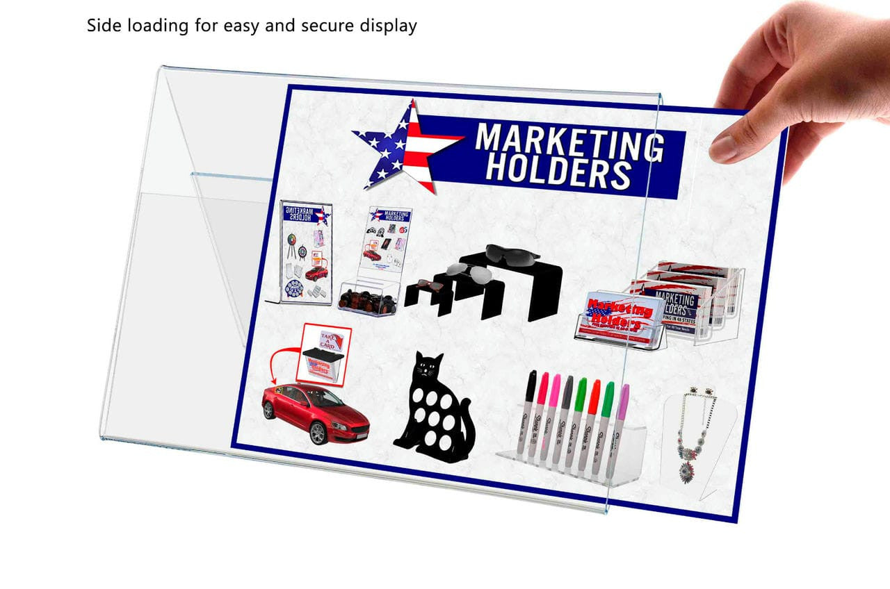 Seven Inches Wide by Five Inches High A Frame Sign Holder Double sided Plastic Table Tent Clear removing literature