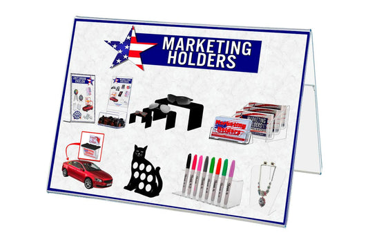 Seven Inches Wide by Five Inches High A Frame Sign Holder Double sided Table Tent Clear Acrylic Lexan Plexiglass with Literature