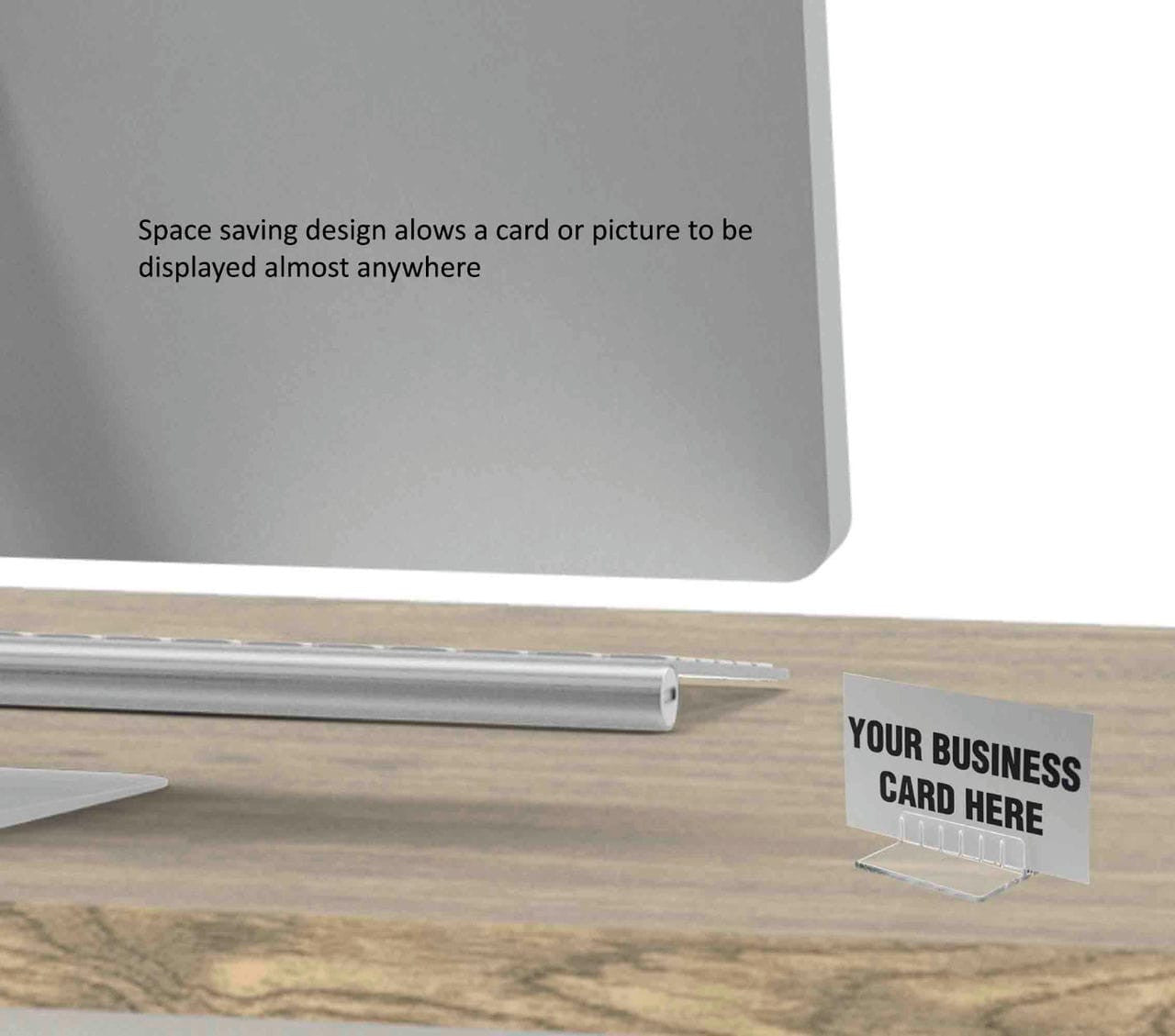 Space saving design allows a card or picture to be displayed almost anywhere