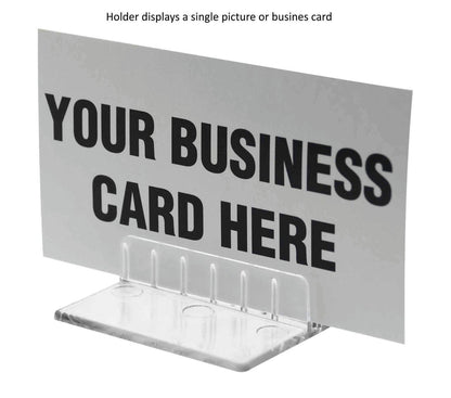 Holder displays a single picture or business card