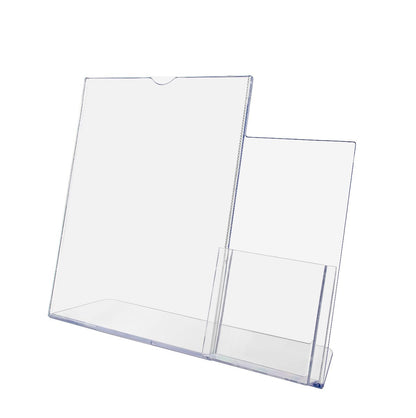 Letter Size Sign Stand with Four Inch Wide Trifold Pocket
