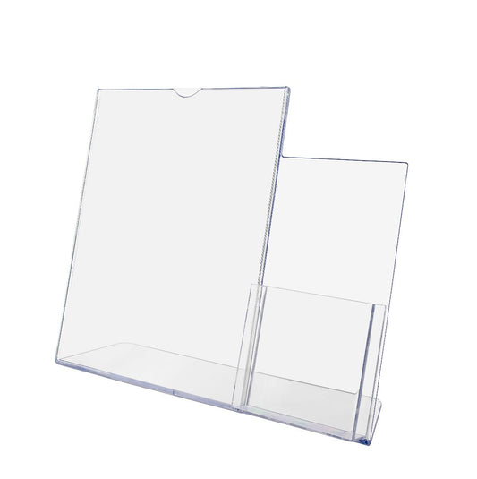 Letter Size Sign Stand with Four Inch Wide Trifold Pocket