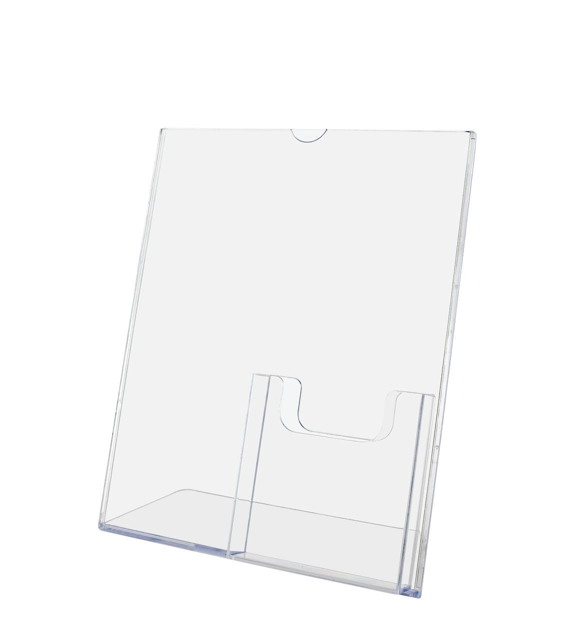 TruVu Top Load Slanted Sign Holder TriFold Brochure Pocket Empty