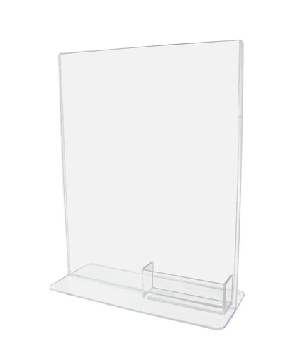 Top Load Eight and A Half Inch Wide Sign Holder with Business Card Pocket