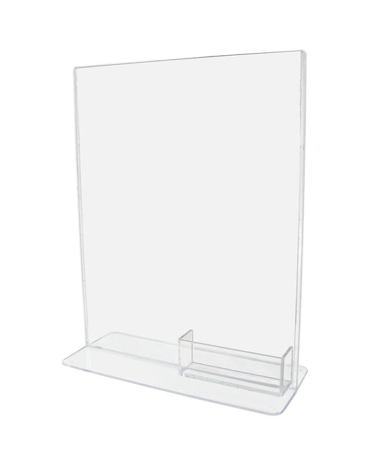 Top Load Eight and A Half Inch Wide Sign Holder with Business Card Pocket