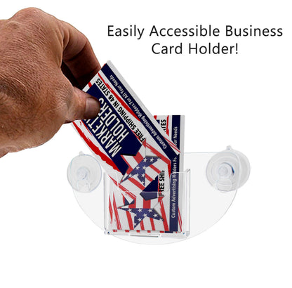 Vertical Business Card Holder Window Mount with Suction Cups