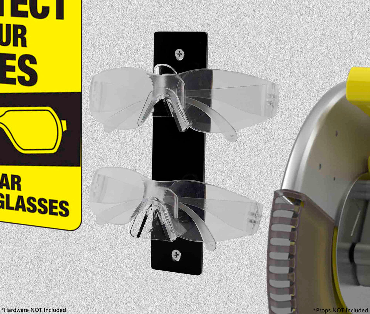 2 Tier Eyewear Display Wall Mount Safety Glasses Rack