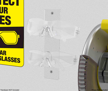 2 Tier Eyewear Display Wall Mount Safety Glasses Rack