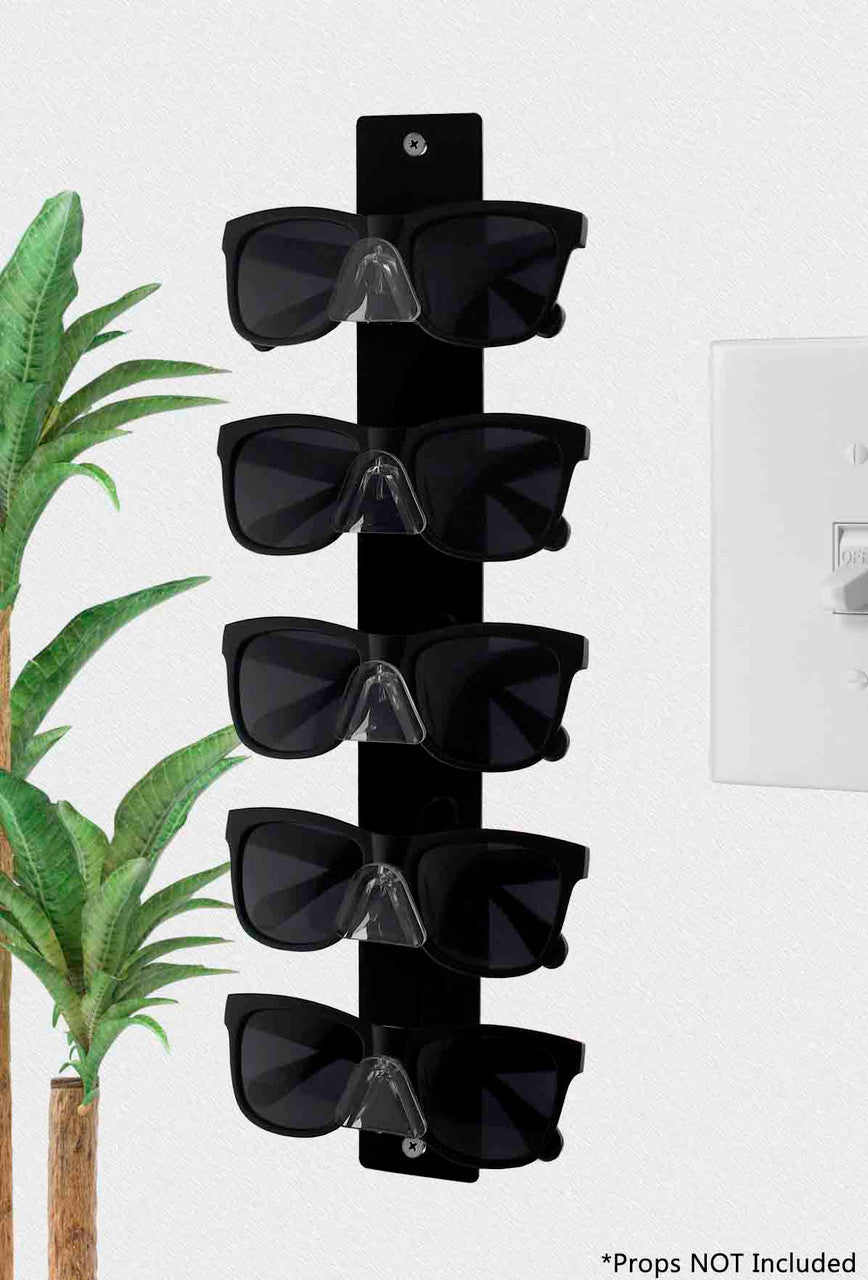 5 Pair Sunglasses Rack Eyeglasses Organizer Wall Holder Nose