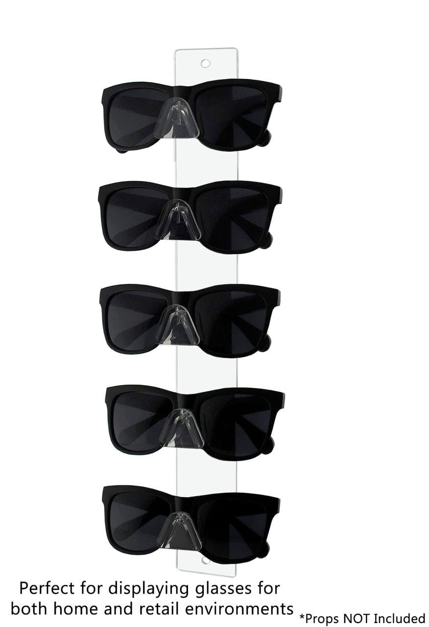 Five Pair Wall Mount Sun and Eye Glass Holder with sunglasses