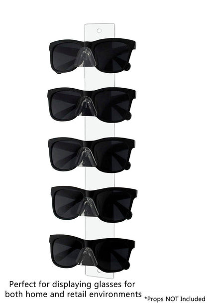 Five Pair Wall Mount Sun and Eye Glass Holder with sunglasses