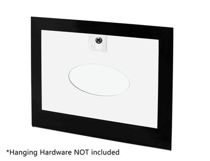 7"W x 5"H Picture Frame Black Border Wall Mount Image Sign Holder