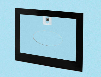 7"W x 5"H Picture Frame Black Border Wall Mount Image Sign Holder