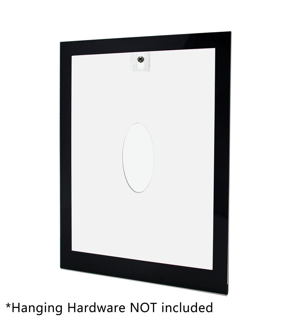 Frame Sign Holder Black Border screwed on wall Eight and a Half Inches Wide by Eleven Inches High