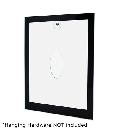 Frame Sign Holder Black Border screwed on wall Eight and a Half Inches Wide by Eleven Inches High