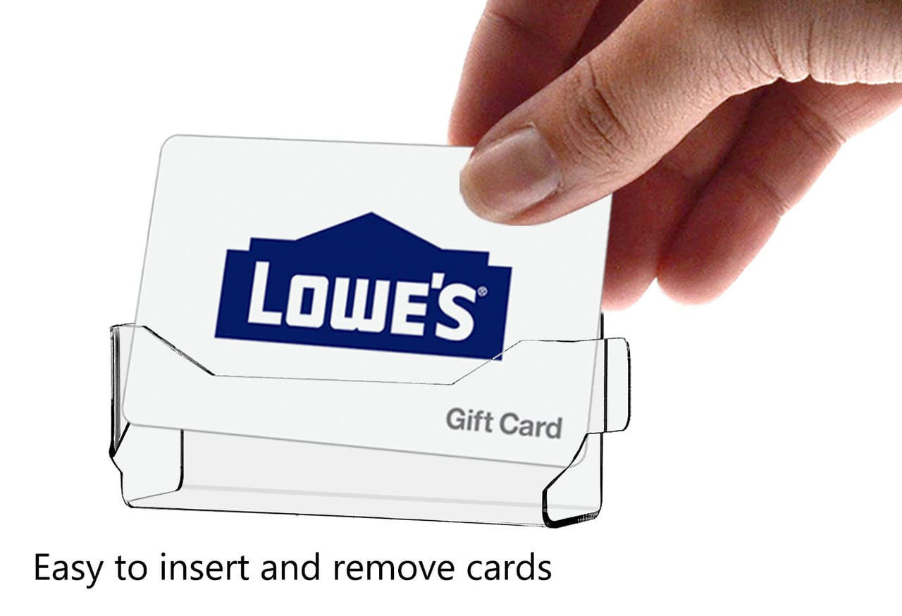 Business Card Holder Rack Single Pocket Clear Wall Mount